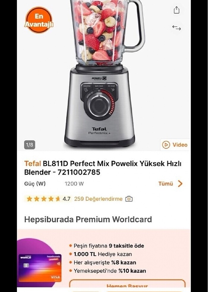 Tefal blender - Görsel 3