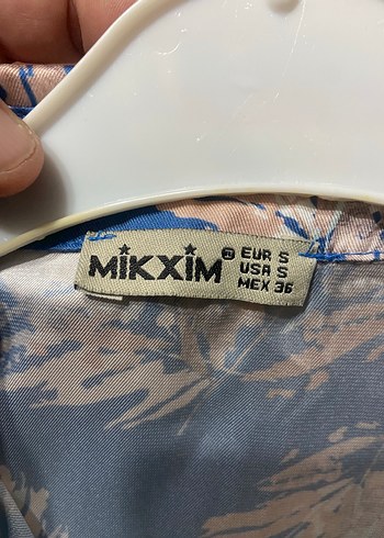 s Beden mavi Renk Mavi Bohem V Yaka Uzun Kollu Gömlek