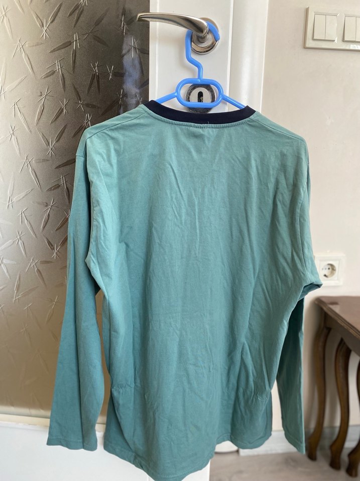 Düğmeli Uzun Kollu Erkek Pijama Takımı - Görsel 4