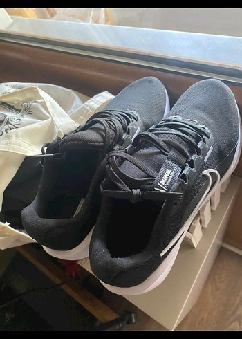 Siyah Spor Ayakkabı Velcro Detaylı - Görsel 6