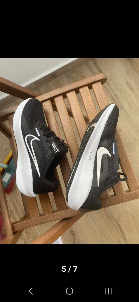 Siyah Spor Ayakkabı Velcro Detaylı - Görsel 2