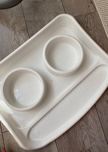  Beyaz Plastik Kedi Mama Kabı