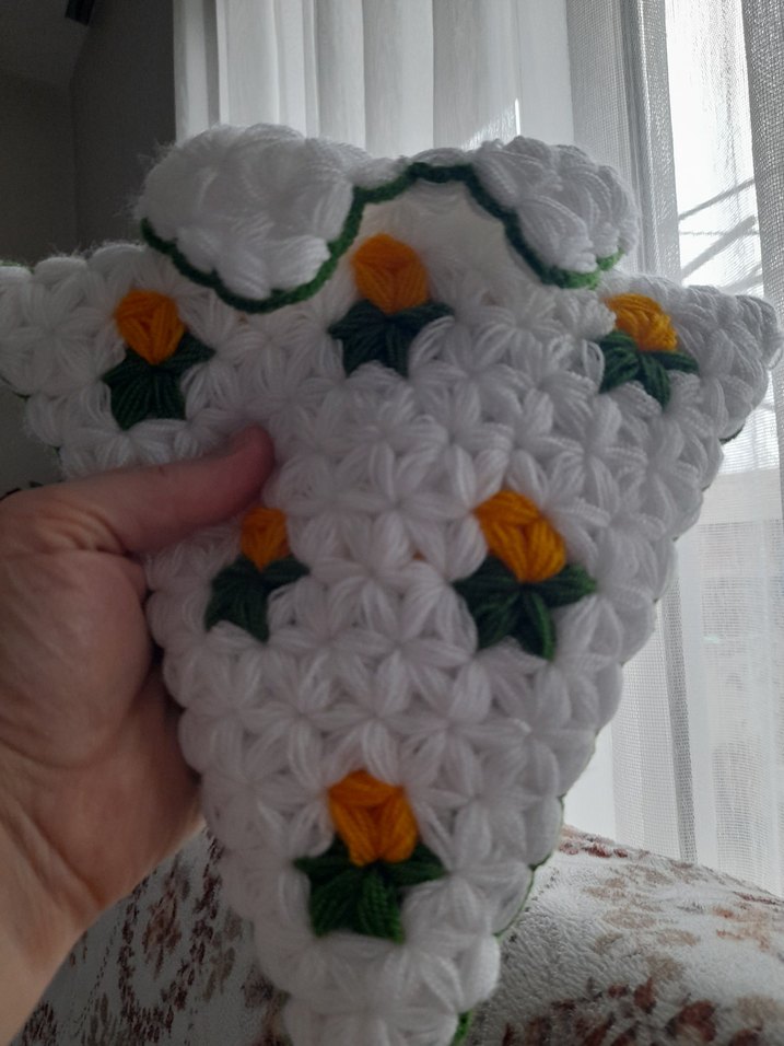 Renkli Nakışlı Beyaz Banyo Süngeri - Görsel 2