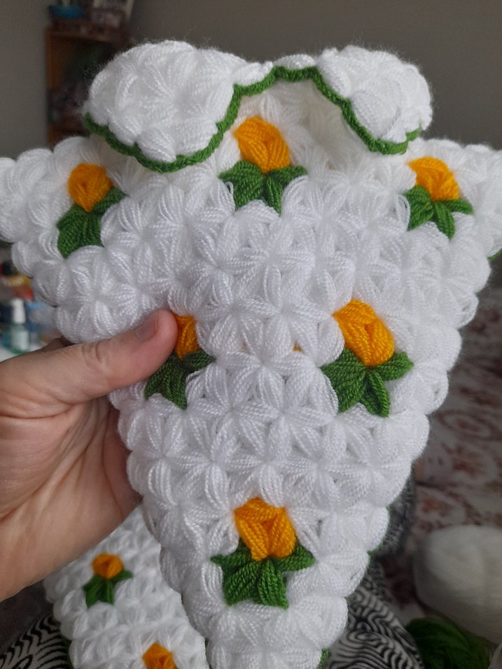 Renkli Nakışlı Beyaz Banyo Süngeri - Görsel 3