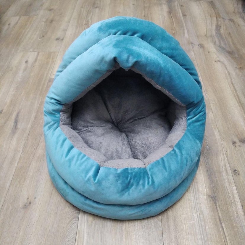 Satıldı Mavi ve Gri Kedi köpek Yatağı - Görsel 3