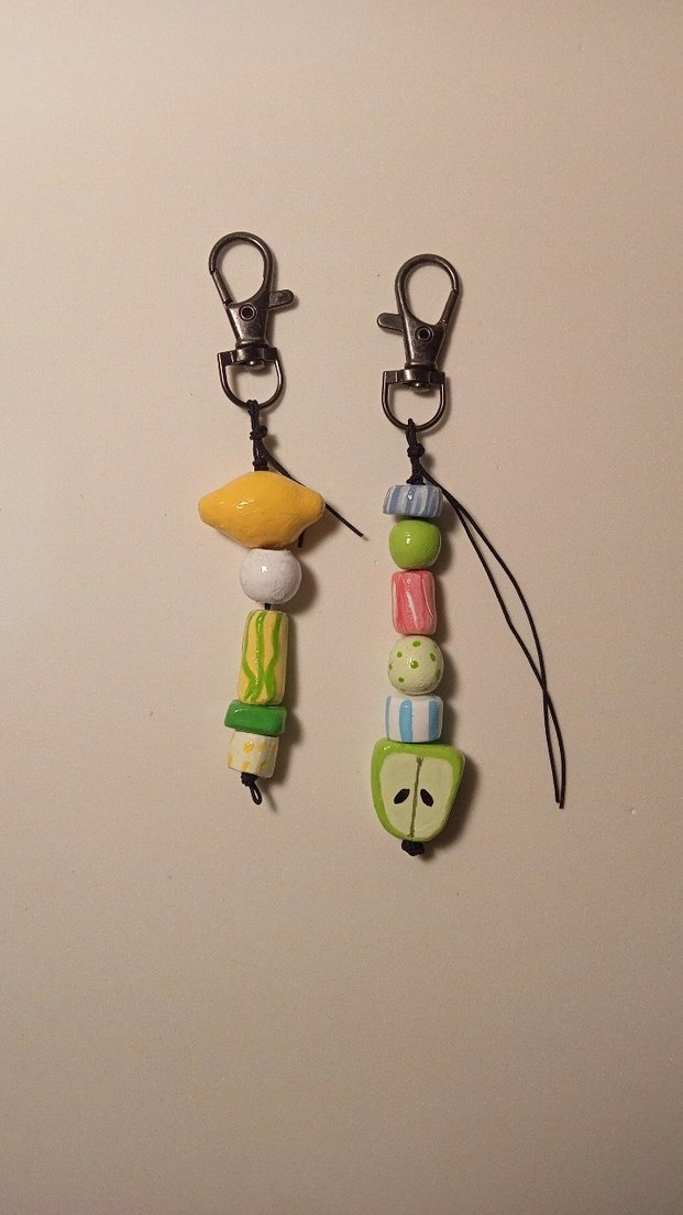 Limon ve Elmalı Anahtarlık/ Çanta Süsü - Görsel 2