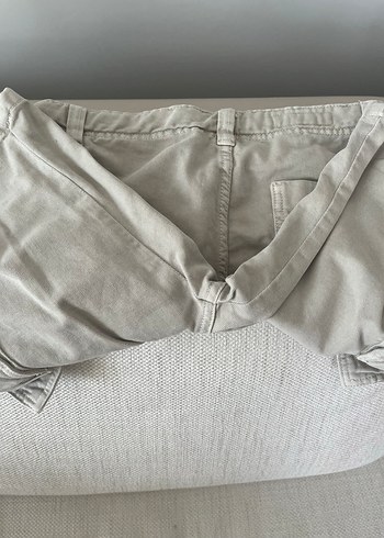 Düğmeli Gri Erkek Çocuk Keten Pantolon - Görsel 4