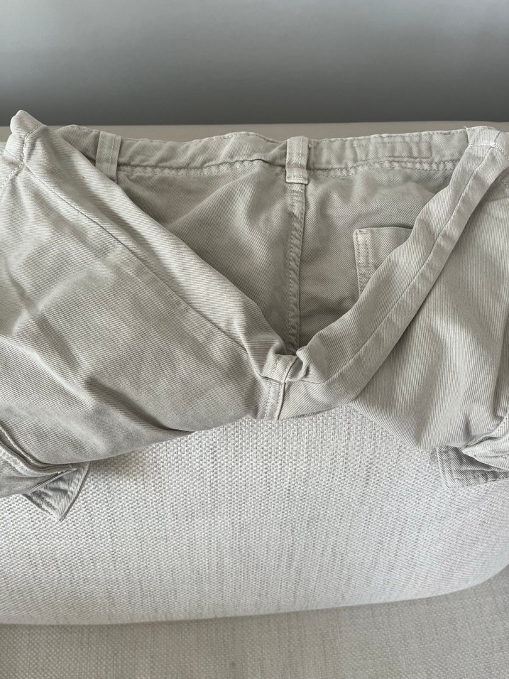 Düğmeli Gri Erkek Çocuk Keten Pantolon - Görsel 4