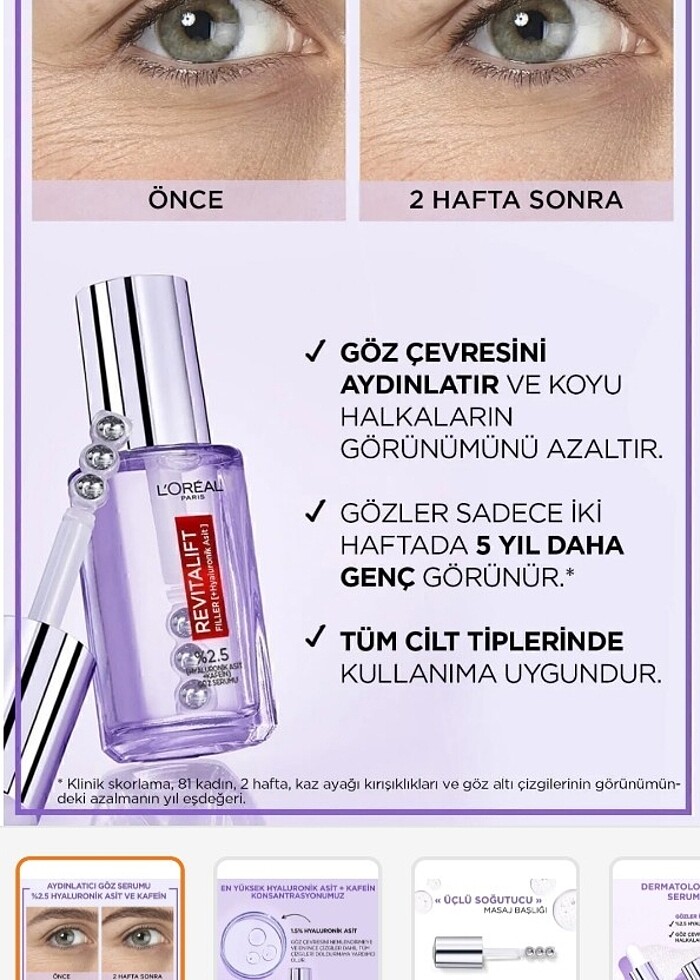 Loreal göz altı serumu - Görsel 4