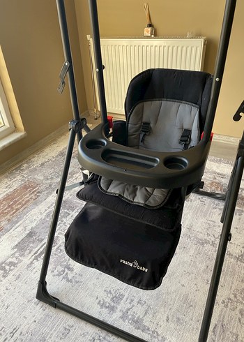 Gri Siyah Pasha Baby Mama Sandalyesi - Görsel 6