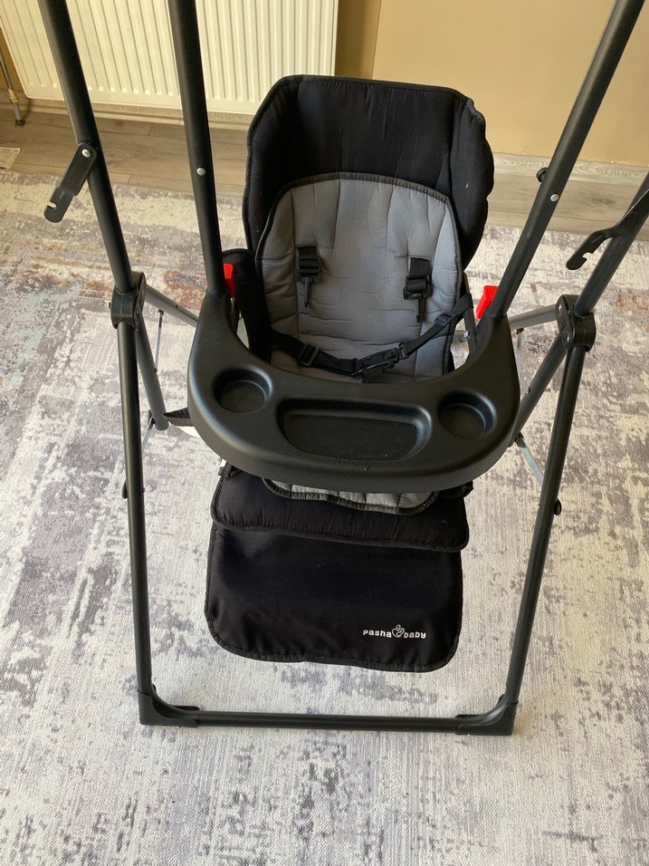 Gri Siyah Pasha Baby Mama Sandalyesi - Görsel 2