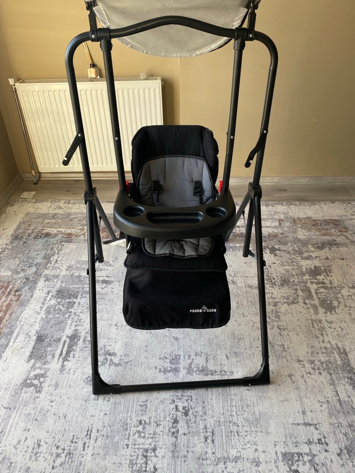 Gri Siyah Pasha Baby Mama Sandalyesi - Görsel 4