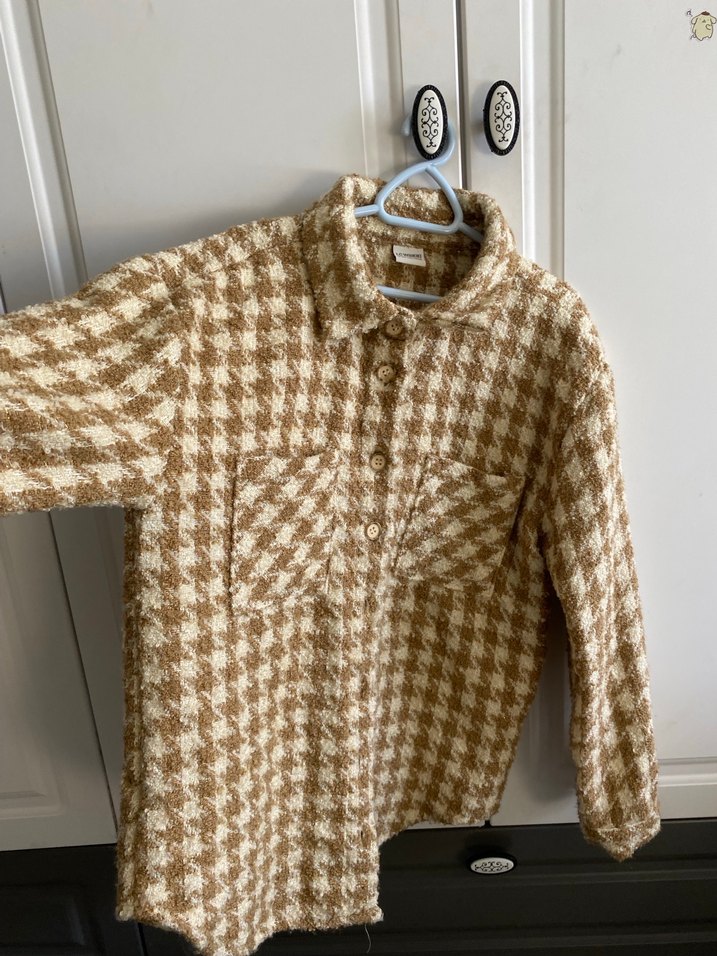 Düğmeli Kahverengi Kız çocuk Gömlek - Görsel 2