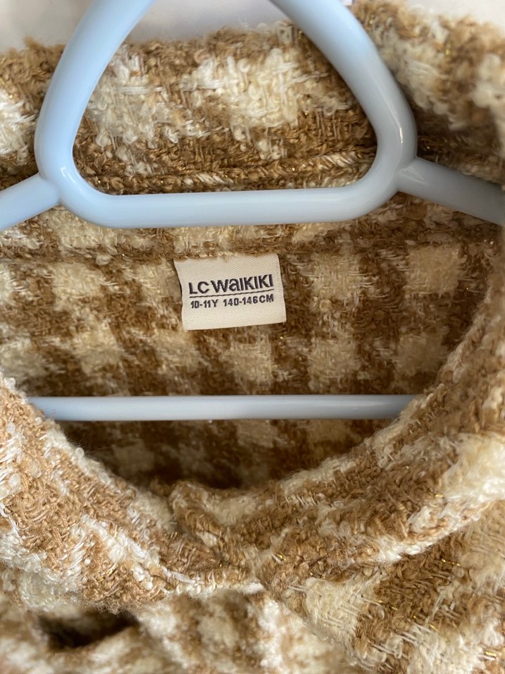 Düğmeli Kahverengi Kız çocuk Gömlek - Görsel 3