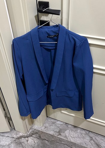 Düğmeli Lacivert Kadın Blazer Ceket