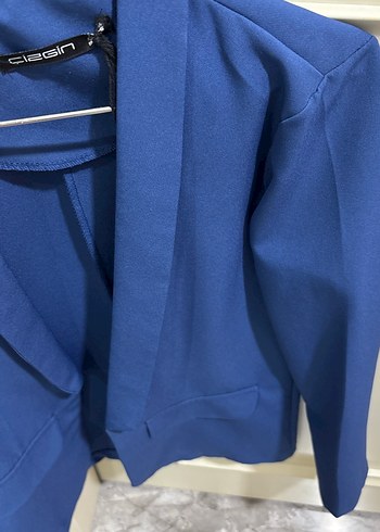 36 Beden Düğmeli Lacivert Kadın Blazer Ceket