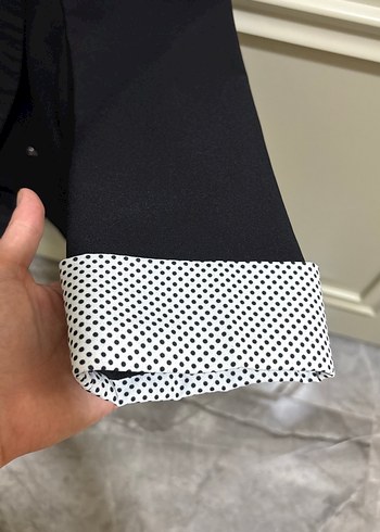 36 Beden siyah Renk Düğmeli Siyah Midi Kadın Blazer