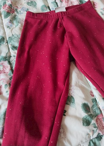 Bordo Fermuarlı Kız Tayt - Görsel 2