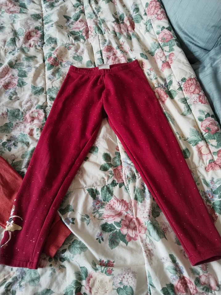 Bordo Fermuarlı Kız Tayt - Görsel 5