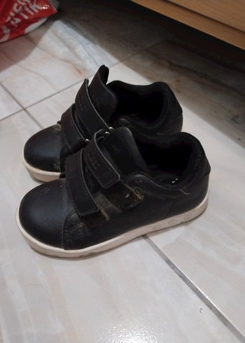 Siyah Erkek Çocuk Spor Ayakkabı Velcro - Görsel 7