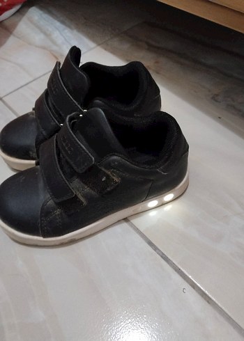 Siyah Erkek Çocuk Spor Ayakkabı Velcro - Görsel 6