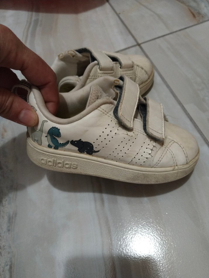 Gri-Beyaz Erkek Çocuk Cırt Cırtlı Spor Ayakkabı - Görsel 5