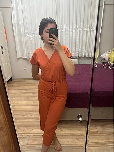 m Beden turuncu Renk Spor -şık tulum