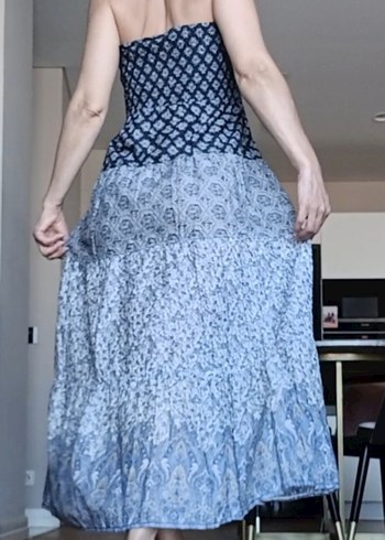 H&M H&M bohem straplez maxi yazlik elbise