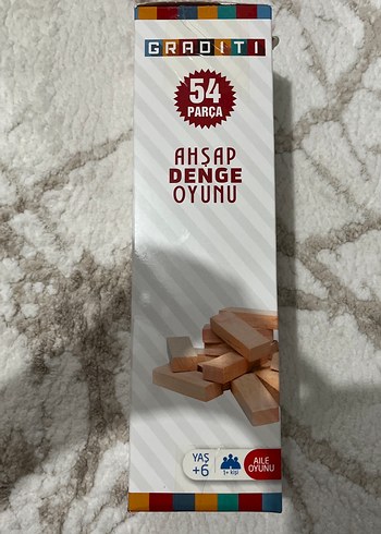 Beden Renk Ahşap Denge Oyunu 54 Parça