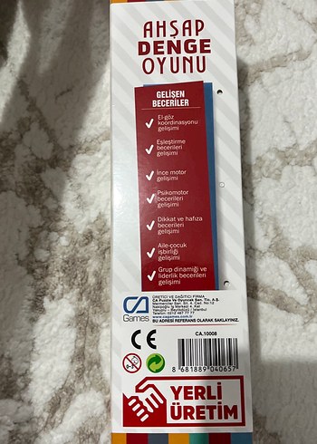 Beden Ahşap Denge Oyunu 54 Parça