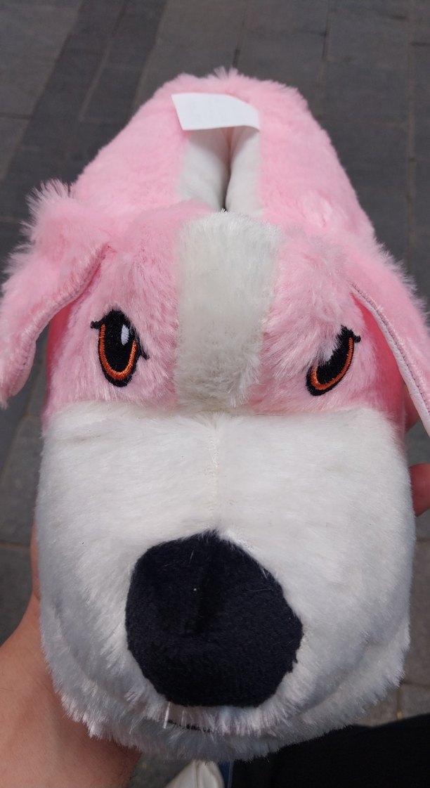 Kızlar için Pembe Peluş Ev pandufu  - Görsel 2