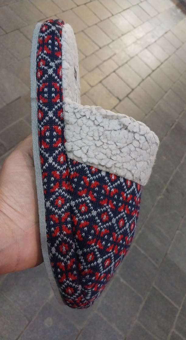 Gri Örgü Desenli Erkek Ev Terliği 41-45 numara - Görsel 3