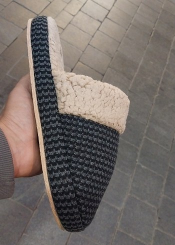 Gri Örgü Erkek Ev Terliği yumusak rahat 41-45 numara - Görsel 3