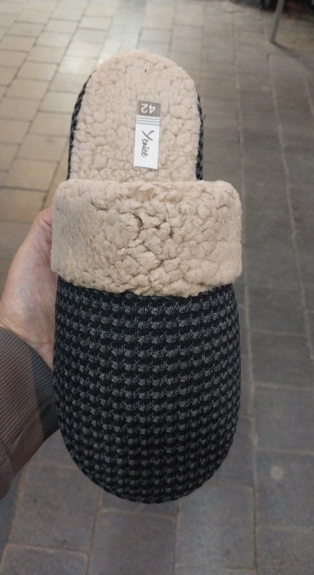 Gri Örgü Erkek Ev Terliği yumusak rahat 41-45 numara - Görsel 2