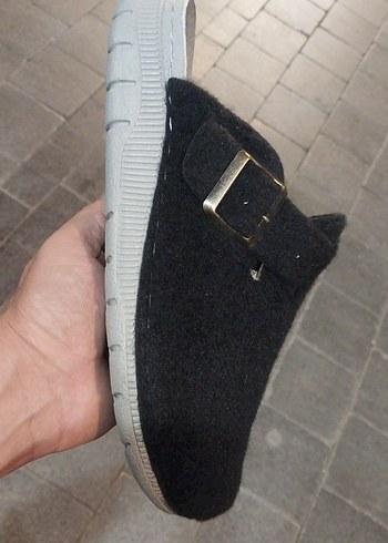 Siyah Keçe Erkek Ev Terliği Tokalı 40 -44 numara - Görsel 3