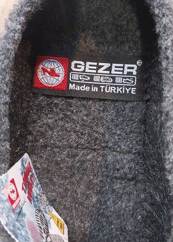Gezer Markan Kece Erkek Gri  Sıcak Ev Terliği 36-45 numara - Görsel 3