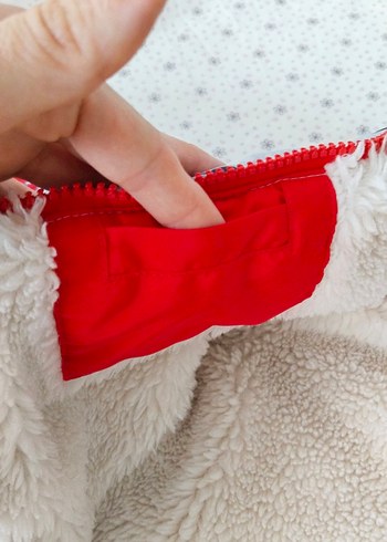 18-24 Ay Beden gri Renk Kız Çocuk Gri Minnie Baskılı Kürklü Mont
