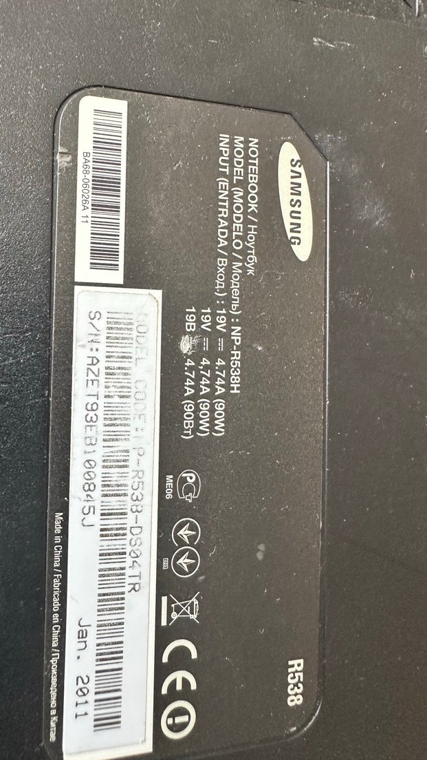 Gri Samsung Laptop Kapağı ve Alt Kasa - Görsel 2