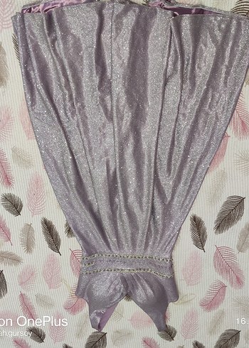 Mor Payetli Uzun Abiye Elbise - Görsel 2