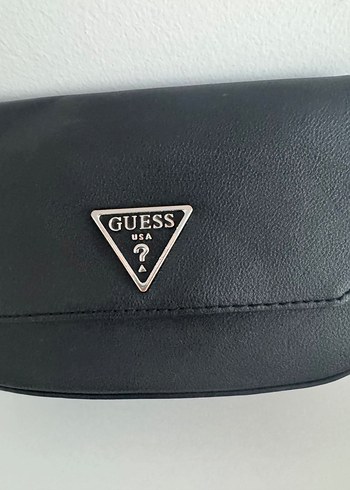 Siyah Guess Deri Kemerli Kadın Çanta - Görsel 3