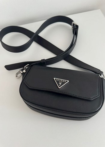 Siyah Guess Deri Kemerli Kadın Çanta - Görsel 2