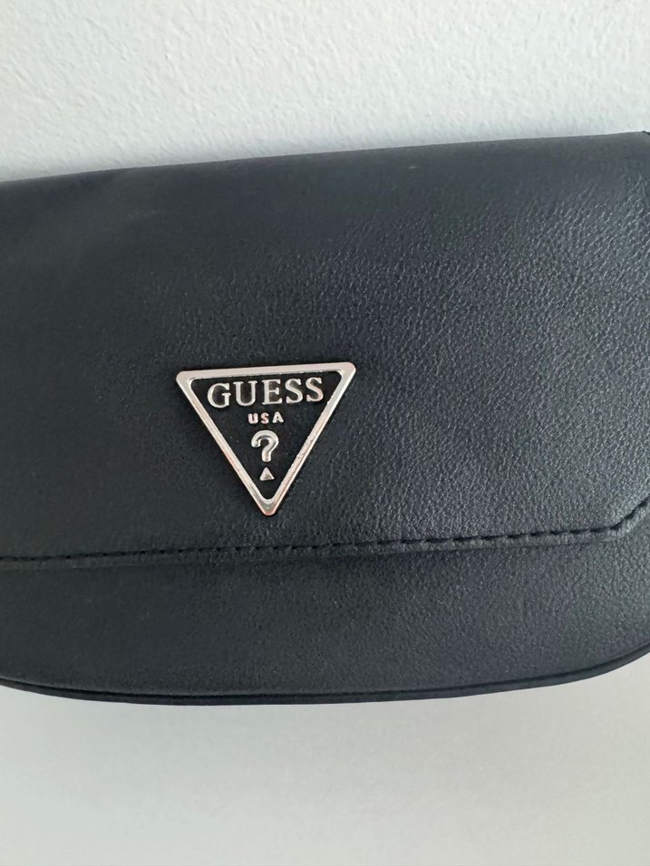 Siyah Guess Deri Kemerli Kadın Çanta - Görsel 3