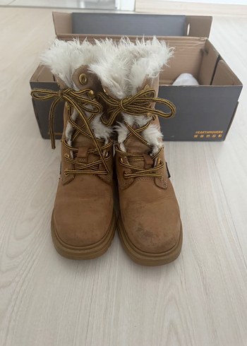 Bej Süet Tüylü çocuk Botu - Görsel 5