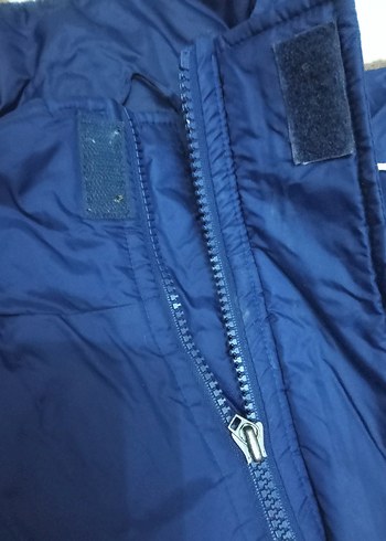 Erkek Lacivert Kapüşonlu Fermuarlı Yağmurluk mont - Görsel 6