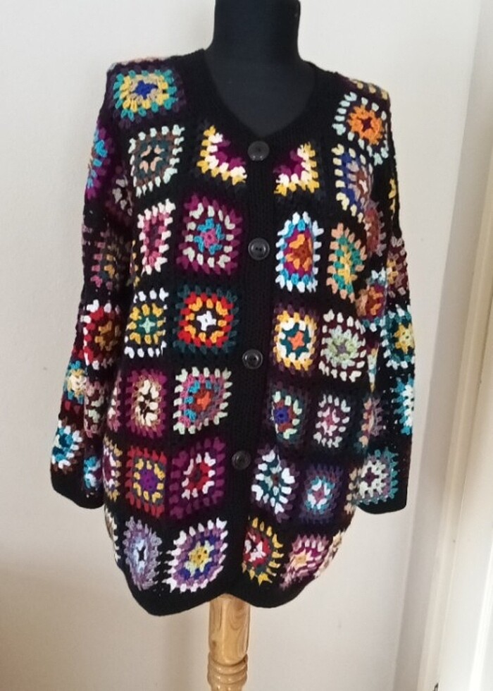 El işi örme hirka - Görsel 3