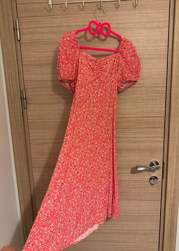 LC Waikiki Kırmızı Bohem Uzun Elbise