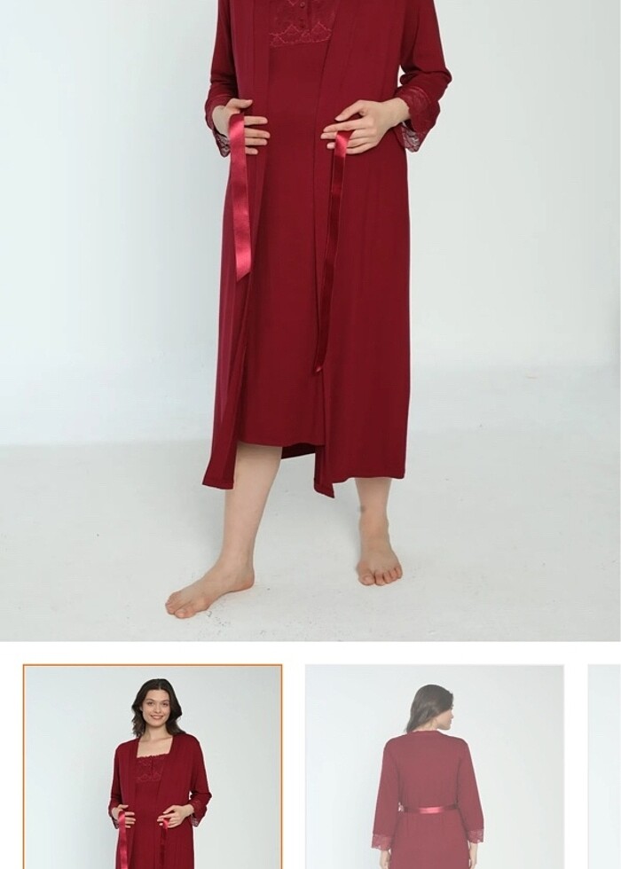 Lohusa gecelik sabahlık takım - Görsel 4