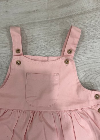 Pembe koton kumaş elbise - Görsel 2