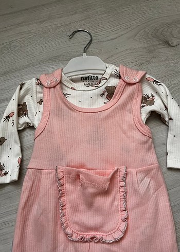 Pembe Örgü Bebek Kız Tulumu - Görsel 2