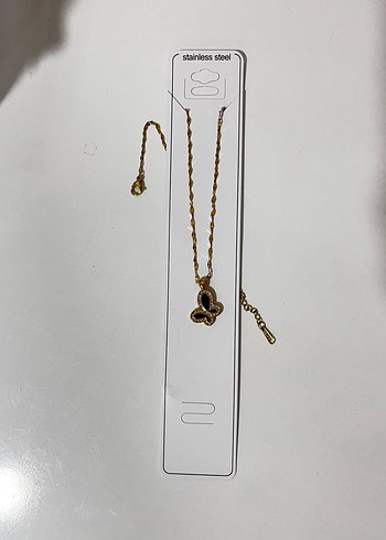 Altın Renk Zincir Detaylı kolye - Görsel 3